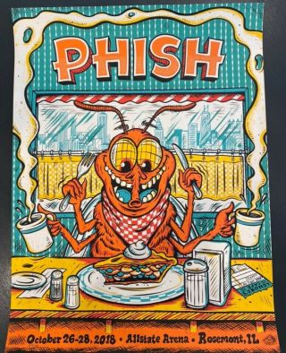 2018 Phish Allstate Rosemont,  Il Poster By Phil Guy