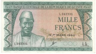 Guinea 1000 Francs 1960 P - 15 Au