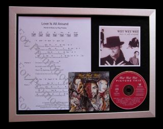 Wet Wet Wet Love Is All Around Cd Quality Music Framed Display,  Fast Global Ship
