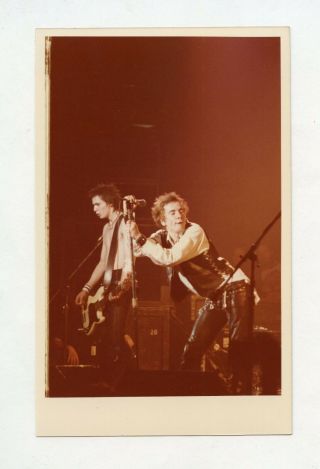 Photo Sex Pistols Concert Johnny Rotten Sid Vicious 78 