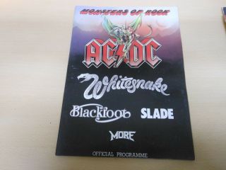 Monsters Of Rock,  Acdc,  Whitesnake Etc 1981 Programme,  Ticket