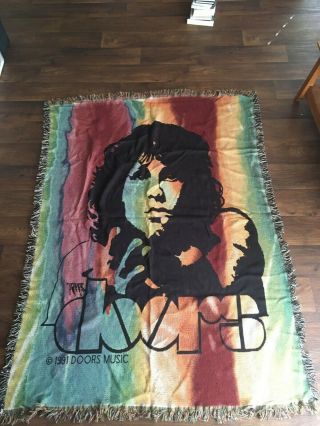 Jim Morrison The Doors Afghan Throw Blanket Tie Dye