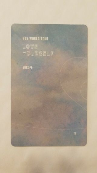 BTS Official Love Yourself Tour in Europe DVD Taehyung/V Photocard USA Seller 2