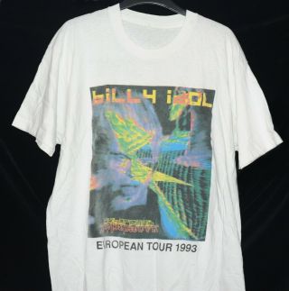 Vintage Billy Idol Cyberpunk 1993 European Tour T Shirt (large/xl)