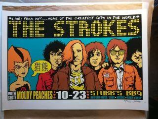 The Strokes 2001 Concert Poster - Austin,  Tx - Jermaine A/p S/n