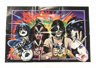 1980 Kiss Unmasked Lp Album Insert Poster Only
