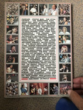Live Aid Concert Book ‘The Greatest Show On Earth’ Introduction By Bob Geldof 2