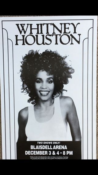 Whitney Houston Vintage Hawaii Concert Poster