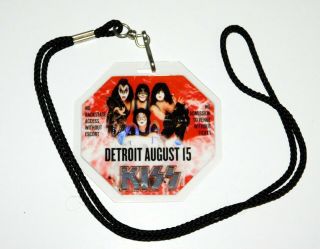 Kiss Band Vip Meet & Greet Backstage Pass Laminate Detroit Concert 2003