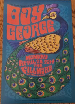 Boy George - Concert Poster Rare Art Print 13x19 The Culture Club Fillmore Music