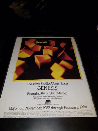 Genesis Mama Rare 1983 Promo Poster Ad Framed