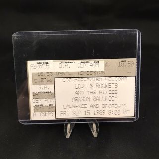 The Pixies Love And Rockets Aragon Ballroom Concert Ticket Stub Vintage Sep 1989