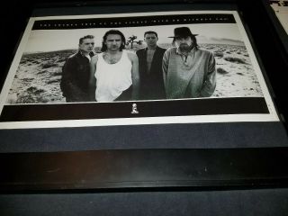 U2 With Or Without You Rare Radio Promo Poster Ad Framed 2
