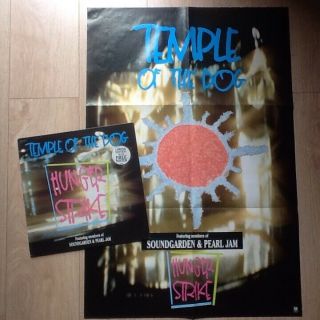 Temple Of The Dog.  Hunger Strike 12 " With Poster.  Pearl Jam.  Soundgarden.