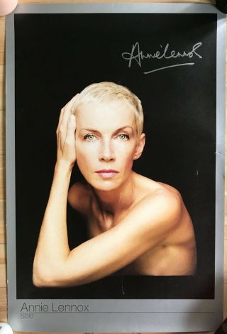 Annie Lennox Rare Hand Signed Lithograph Thick Card Poster Autograph Eurythmics