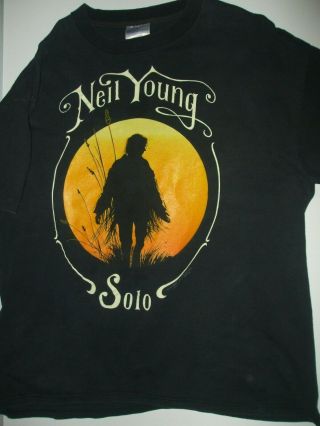 Vintage 1992 Neil Young Solo Concert T - Shirt Size Xl