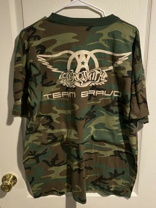 Retro 2003 Aerosmith Security Crew Xxl Camo T - Shirt - Single Stich