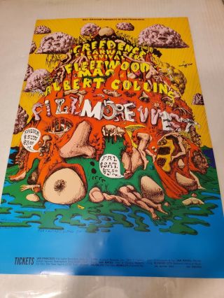 Ccr Fleetwood Mac Albert Collins Concert Poster 1969 Fillmore West