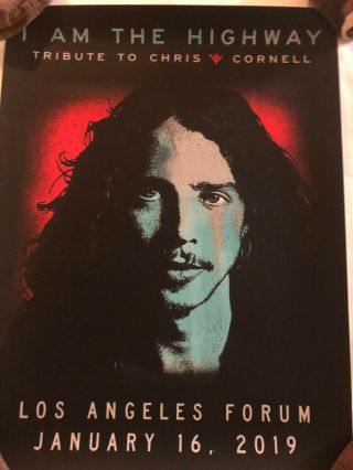 Chris Cornell Poster - 24x18 I Am The Highway Tribute La Forum 2019 Pearl Jam
