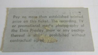 1977 Elvis Presley Concert Ticket stub Toledo,  Ohio 2