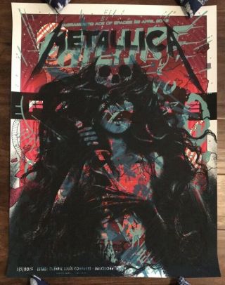 Metallica Barcelona Spain 2019 Official Concert Poster Test Print One Of A Kind