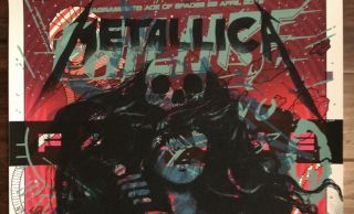 Metallica Barcelona Spain 2019 Official Concert Poster Test Print One Of A Kind 3