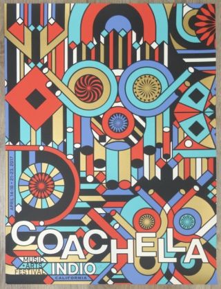 2017 Coachella Music & Arts Festival - Silkscreen Concert Poster By Nate Duval