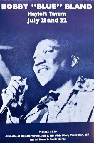 Bobby " Blue " Bland Concert Poster Vancouver 1974