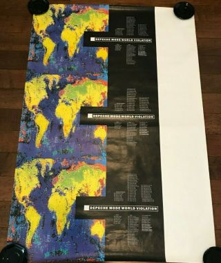 Depeche Mode Subway Poster – World Violation Dates 1990