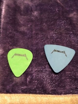 Metallica James Hetfield & Jason Newsted Snake Bass & Guitar Pick Both Picks