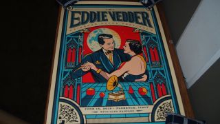 Eddie Vedder 2019 Tour Poster Florence Italy 6/15/19 Van Orton