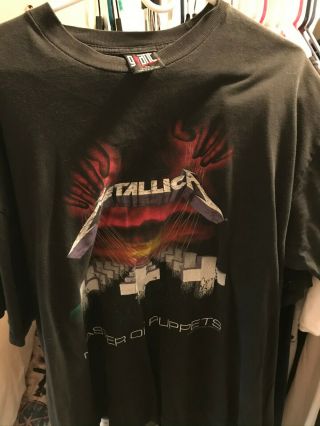 Metallica Vintage 1994 Master Of Puppets T Shirt Giant Xl