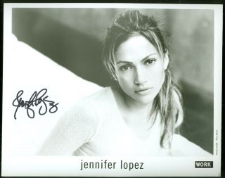 Jennifer Lopez J.  Lo Autographed Signed Black & White Promo Photo