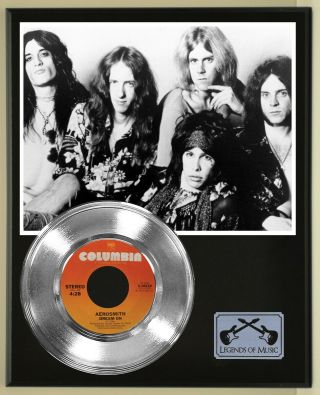 Aerosmith " Dream On " Silver Record Display Wood Plaque
