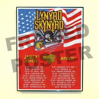 Lynyrd Skynyrd Framed Poster 2019 Tour Promo Last Of The Street Survivors Live