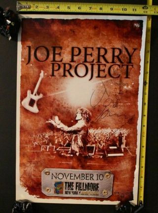 Joe Perry Project Color Autographed Concert Poster The Filmore Nyc Aerosmith