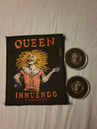 Queen Innuendo Patch Brian May Sixpence Coins Lambert Mercury Cosmos Rocks Rare