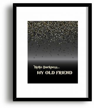 The Sound Of Silence By Simon And Garfunkel - Abstract Song Lyric Art Print Gift