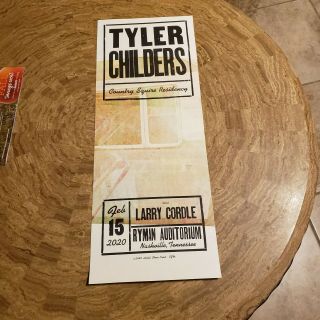2/15 Tyler Childers Ryman 2020 Hatch Show Poster Print Ltd - Bought At Show