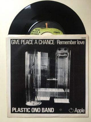 Beatles John Lennon Give Peace A Chance Us Apple 7 " P/s Rare