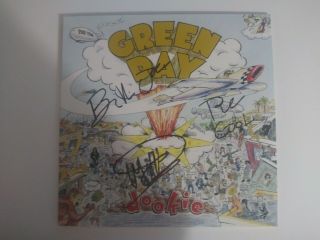 Green Day Signed Dookie Vinyl (billie Joe,  Tre Cool,  And Mike Dirnt)