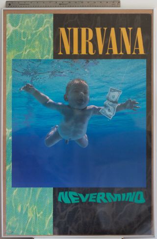 Nirvana Nevermind 1991 Large Promo Poster Kurt Cobain Foo Fighters