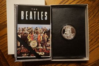 1992 Beatles Sgt Pepper Lonely Hearts Band 25th Ann 999 Silver Coin 5925