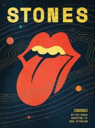 Official Rolling Stones Houston Texas Nrg No Filter Poster Lithograph 2019