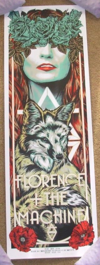 Florence & The Machine Concert Poster Print Austin 5 - 19 - 16 2016 Sn Rhys Cooper
