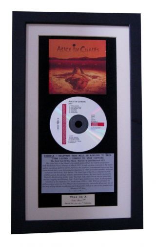 Alice In Chains Dirt Classic Cd Album Gallery Quality Framed,  Express Global Ship