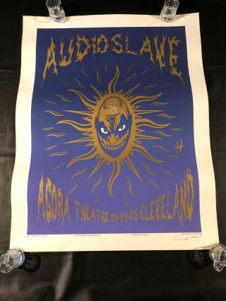 Audioslave 2005 Signed Numbered Concert Poster Cleveland Chris Cornell