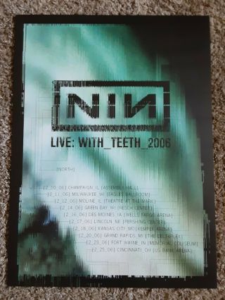 2006 Nine Inch Nails With Teeth Lithograph Illinois Wisconsin Iowa Missouri Nin