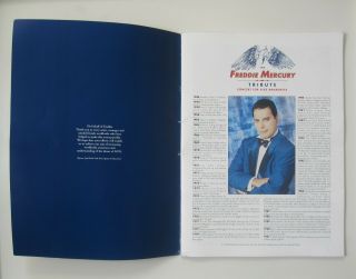 The Freddie Mercury Tribute Concert Official 1992 Programme Book Queen 2