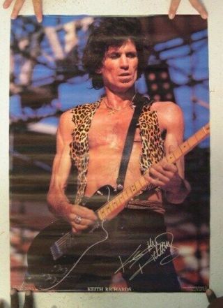 Keith Richards The Rolling Stones Poster Concert Shot Vintage